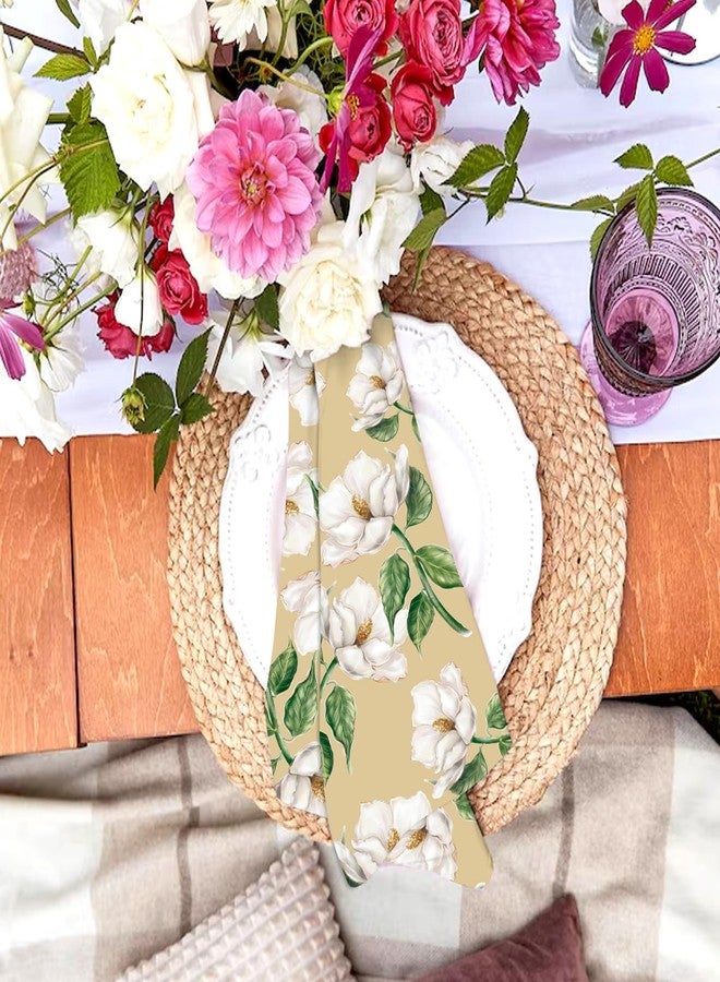 Habbiful Spring Wreath Sash for Front Door Beige Floral Sash Holiday Wreath Accessories for Home Garland Wedding Birthday Party Decorations - Image 4